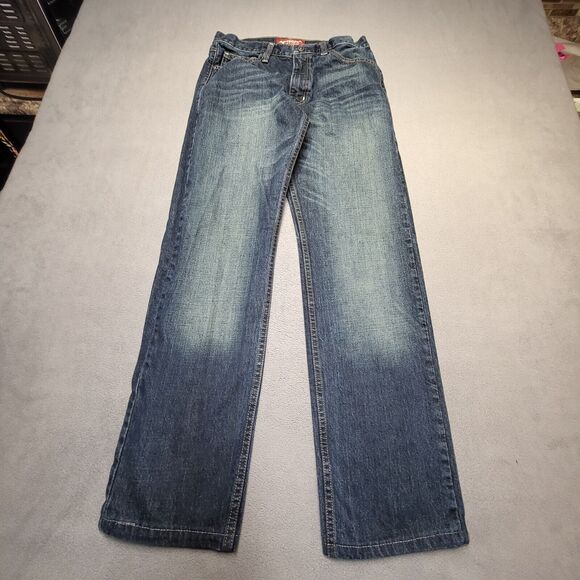 Arizona Jeans Mens 29x30 Blue Denim Slim Straight Leg Distressed Denim - Picture 1 of 10